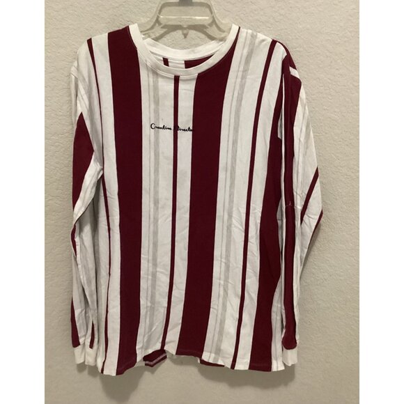 Rustic Soul Red & White Striped Long-Sleeve Crewneck Shirt Size XL - Picture 4 of 5